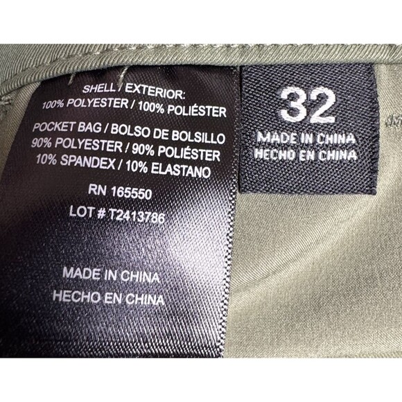 32 Degrees Cool Mens Size 32 Green Twill Tech Classic Shorts Pants Golf Casual - Picture 6 of 7